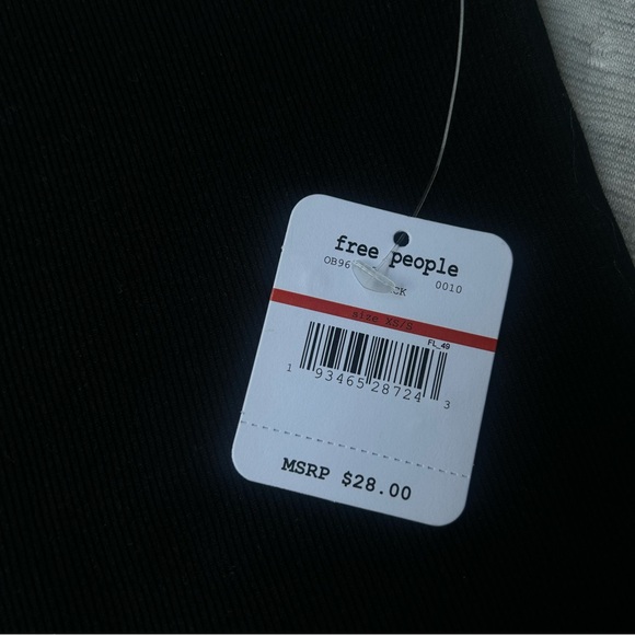 🖤 NWT Free People Intimately Black Ribbed Racerback Tank 🖤 - Picture 8 of 8